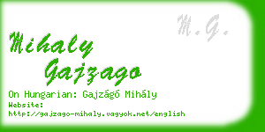 mihaly gajzago business card
